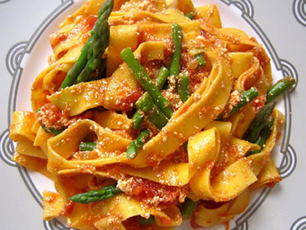 Pappardelle com Ricota e Aspargos