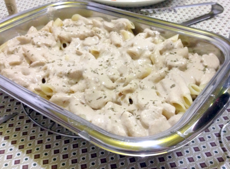 Penne ao molho cremoso de cebola