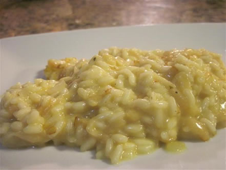 Risoto de Queijo Brie e Pêra